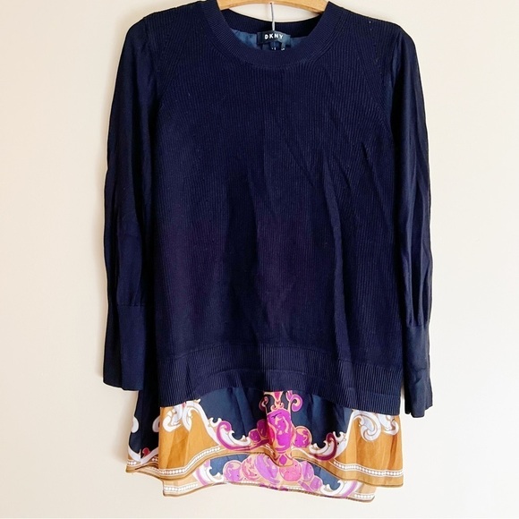 Dkny Tops - DKNY Black Knit Blouse